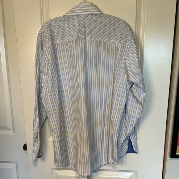 Ted Baker London Striped Dress Shirt in Blue and White - Picture 4 of 8